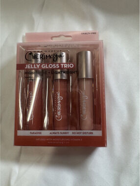 Cherimoja Jelly Gloss Trio - Vanilla Flavored High-Shine Lightweight Lip Glosses